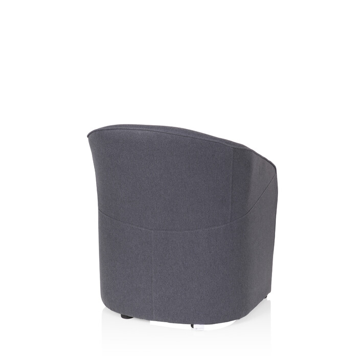 Крісло для відпочинку / Клубне крісло SAN JUAN, тканина, темно-сірий колір, hjh OFFICE