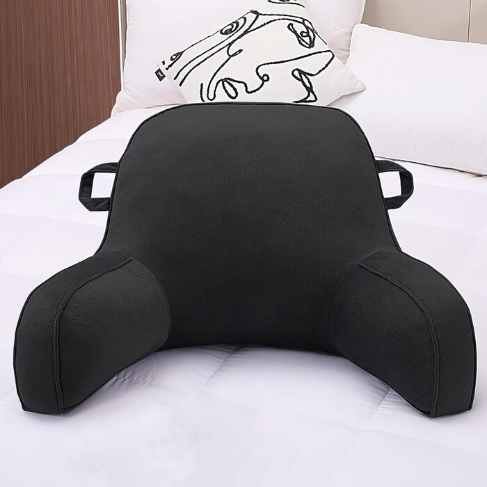 Підлогове крісло-мішок з підлокітниками, для читання та відпочинку, чорне