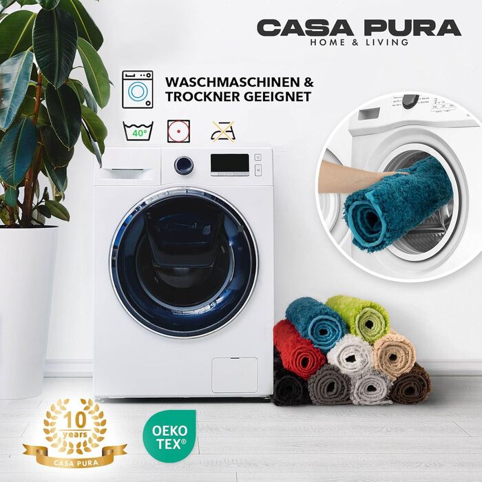 Килимок для ванної кімнати Casa Pura Sky Soft 80x150 см сірий, м'який, пухнастий, з антиковзким покриттям, для душу, легко миється