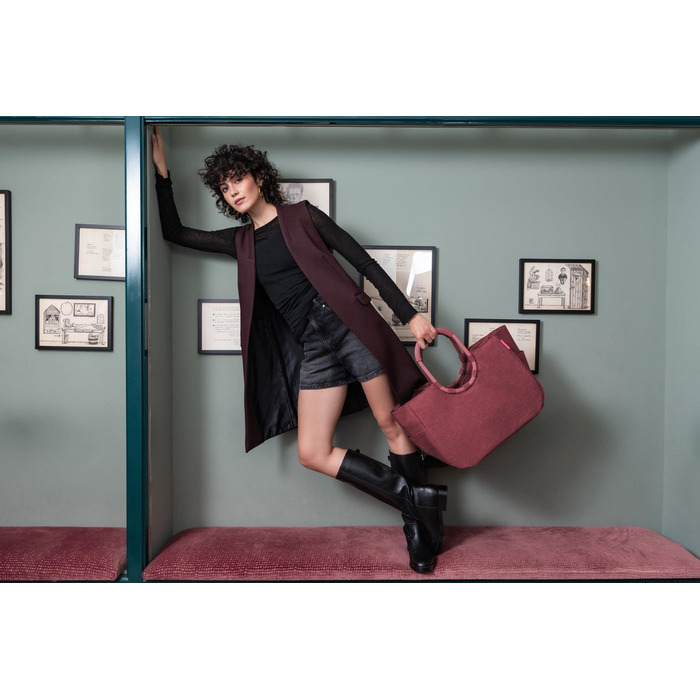 Сумка Reisenthel Loopshopper L – містка та водонепроникна сумка з перероблених PET-пляшок, золото (Twist Maroon)