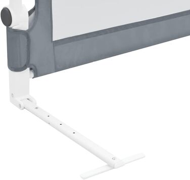 Захисний бортик для ліжка vidaXL для дітей та малюків 150x42 см, сірий, поліестер