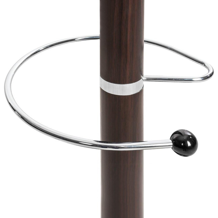 Тектайк Вішалка для одягу на металевій ніжці з важкою основою, 170 см, різні кольори (чорно-коричневий)