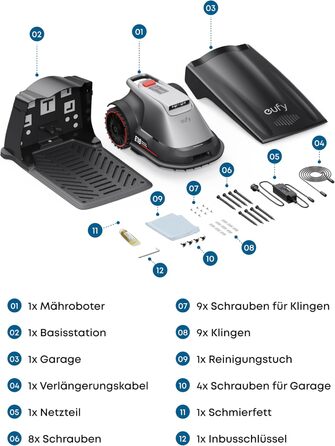 Робот-газонокосилка Eufy E15 без дроту, для саду до 800 м², TrueVision, Smart-навігація, уникнення перешкод, керування через додаток