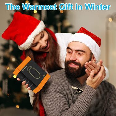 Електричний грієчка USB, Powerbank 5200mAh, портативний кишеньковий грієчка, багаторазовий, для жінок та чоловіків, Raynaud, Outdoor, кемпінг, полювання, катання на лижах, чорний та білий (чорний та сірий)