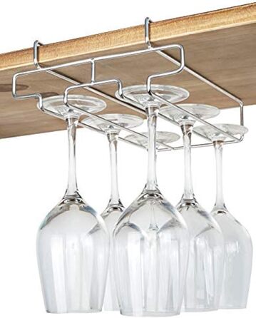 Підставка для склянок BAFVT – 2-ярусна, з нержавіючої сталі, для кріплення під шафу, органайзер для зберігання склянок