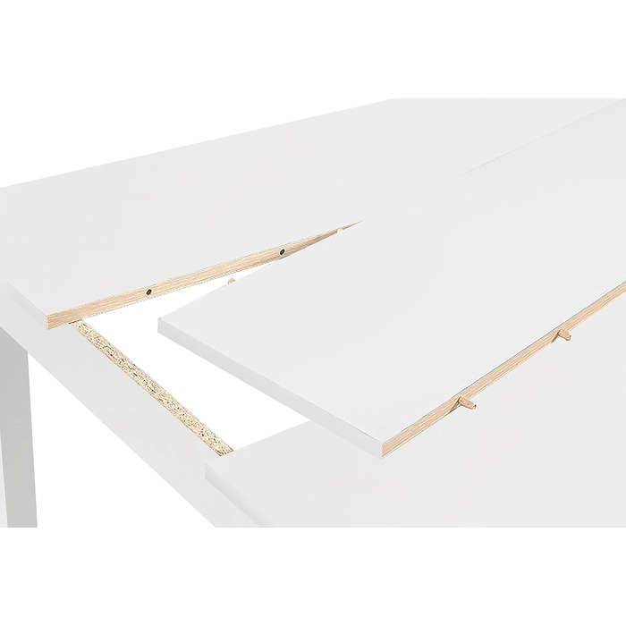 byLIVING Стільниця для кухні Nori: дерев'яний стіл 160x90 см, ефект дуба, знімні вставки чорного/білого кольору, висота 75 см