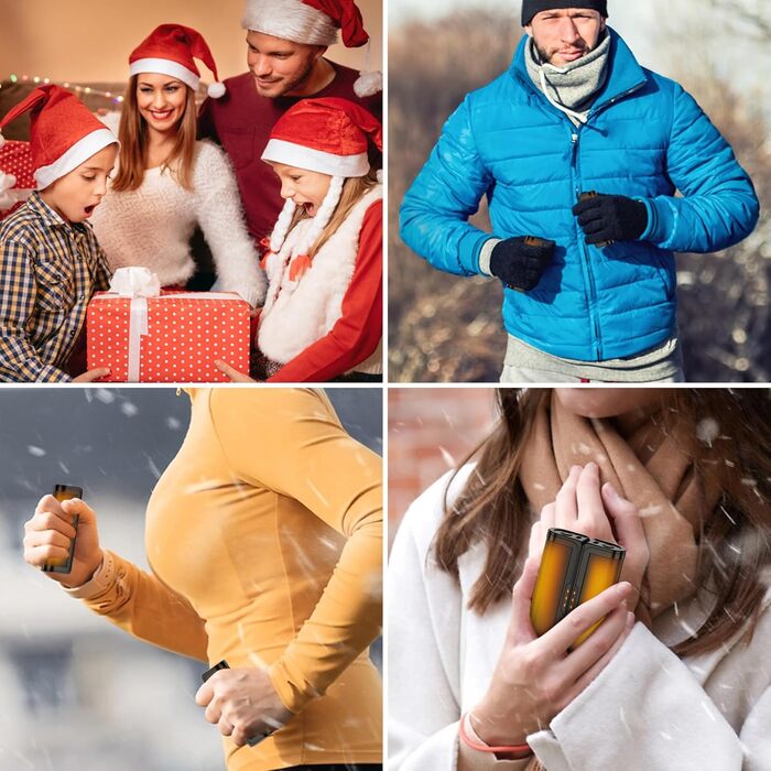 Jonwall Електричні грілки для рук, перезаряджувані, 2 шт. у наборі, USB, 3 режими нагріву, для кемпінгу, гольфу, подарунок, чорні