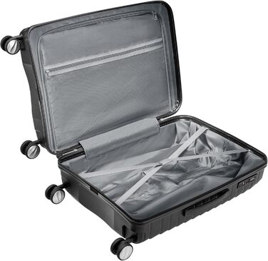 Набір валіз Zelsius 4 шт., чорний колір | Набір валіз з жорстким корпусом, TSA замком, подвійними колесами та внутрішнім роздільником | Валіза ручної поклажі, набір валіз з жорстким корпусом (4 шт.), велика валіза, багаж