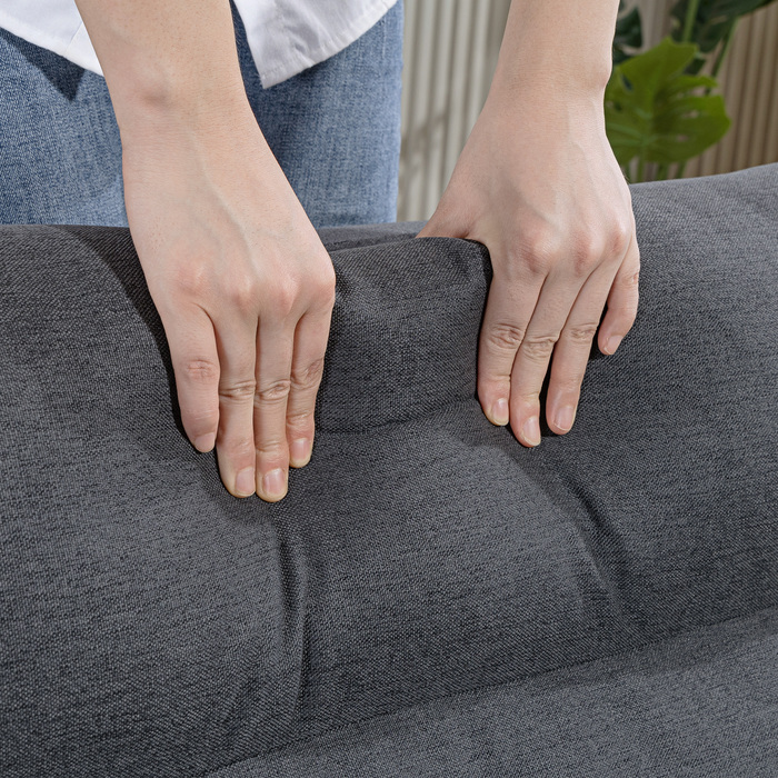 Крісло-мішок з функцією ліжка, регульована спинка, складане, до 120 кг, 70 x 72 x 56 см, темно-сірий