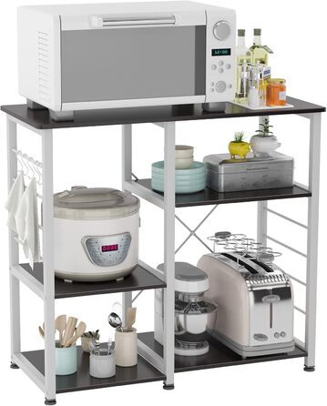 Стелаж кухонний SogesHome 90 x 40 x 83 см, SH-171-BK, чорний горіх