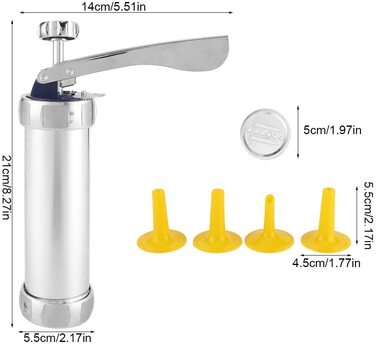 Кондитерський прес для печива, набір для пресування печива, машина для пресування печива, 20 форм для печива, 4 насадки