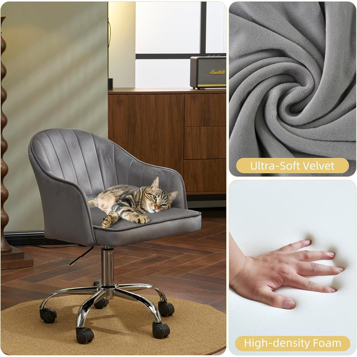 Крісло для офісу Fiximaster Homeoffice: регульоване, з тканини, ергономічне, до 113 кг, сіре