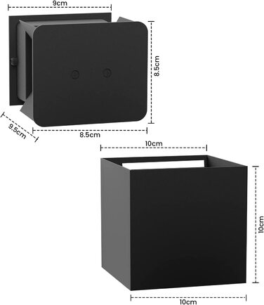 Домашній Світлодіодний Настінний Світильник Homefire, внутрішній і зовнішній настінний світильник, 2 шт., чорний сучасний настінний світильник Up Down G9, теплий білий настінний світильник IP65, водонепроникний настінний світильник з регульованим променем