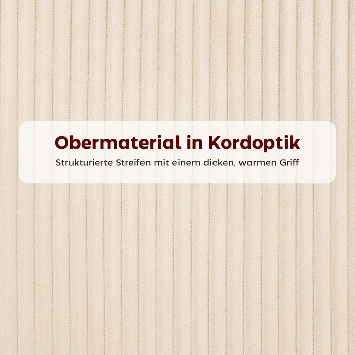 Стілець для обідньої зони HOMCOM з м'яким оббивкою, ергономічною формою сидіння, металевими ніжками та підставкою для ніг, бежевого кольору.