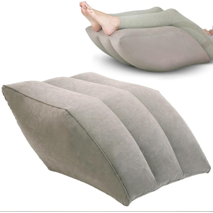 Надувне подушечко-клинок Lefeke для сну, для підняття ніг при набряках, для поліпшення кровообігу, для болю в ногах та спині, портативна подушка для ніг з сумкою, дихаюча