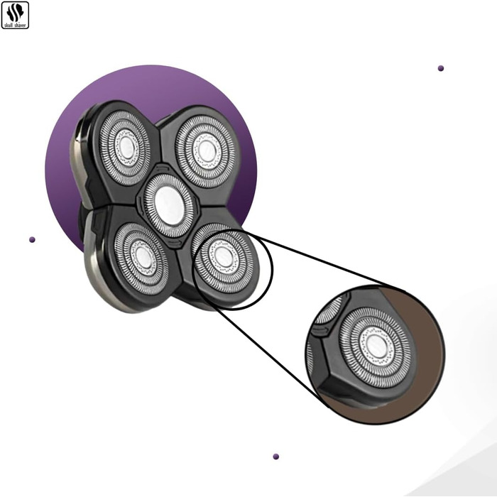 Запасні леза для бритви Skull Shaver Baron (5 голівок) для моделей Pitbull, Palm та Butterfly Kiss, для чутливої шкіри