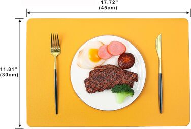 Набори на стіл, термостійкі, миючі, для кухні, обіднього столу, декор, чорні, 6 шт. (жовтий 6)