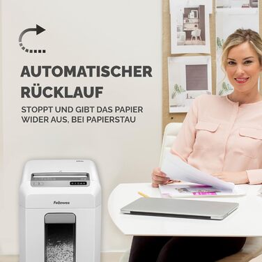 Шредер Fellowes Microcut P5: знищення 2000+ частинок/A4, 10 листів, Powershred 10M, для офісу/дому, 19л кошик, захист від несанкціонованого доступу