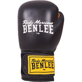 Боксерські рукавички Benlee зі шкіри (1 пара) Еванс 16 унцій чорного кольору