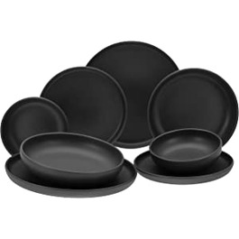 Серія Uno Black, набір посуду, Набір тарілок з 8 предметів, 10524