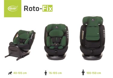 Дитяче автокрісло преміум-класу ISOFIX 0-36 кг 0-12 років 360 SPS Бічний захист I-Size RWF до 105 см (темно-зелений)