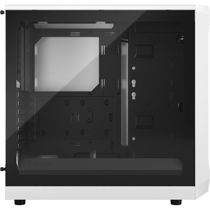 Корпус для ПК Fractal Design Focus 2 White з загартованим склом, білий, сітчаста передня панель, 2 вентилятори 140 мм, ATX, ігровий