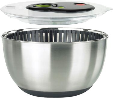 Салатниця-швидкокрутка Emsa Turboknopf 4.5 л з нержавіючої сталі, чорна