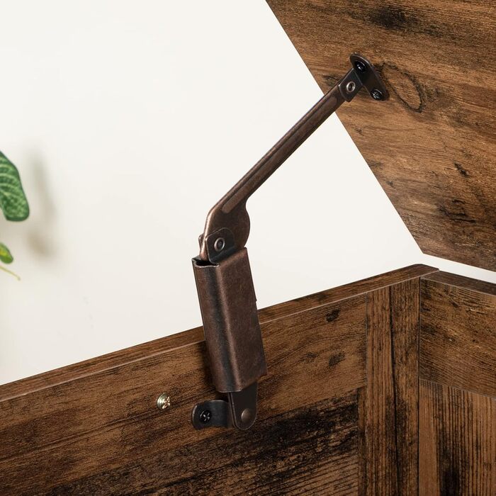 HOOBRO Скам'янка-лавка з ящиком для зберігання, іграшкова скриня з кришкою, полиця для взуття, скам'янка-скриня, міцна, безпечні петлі, спальня, вітальня, 76 см, білий EWT75CW01G1, білий (100 x 40 x 48 см, темно-коричневий)