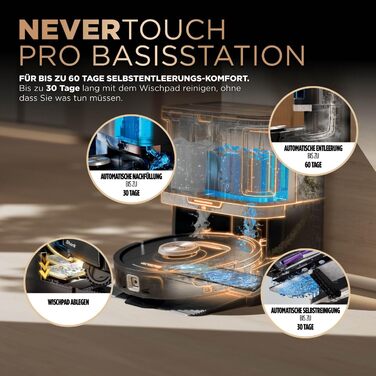 Робот-пилосос та миючий робот Shark PowerDetect RV2800ZEEU: 2-в-1, самостійне очищення, LiDAR-навігація, керування через додаток, чорний