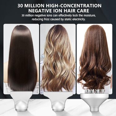 Іонний фен для волосся Slopehill з безщітковим двигуном 110 000 об/хв, біокерамічне покриття та магнітним дифузором, світло-сірий