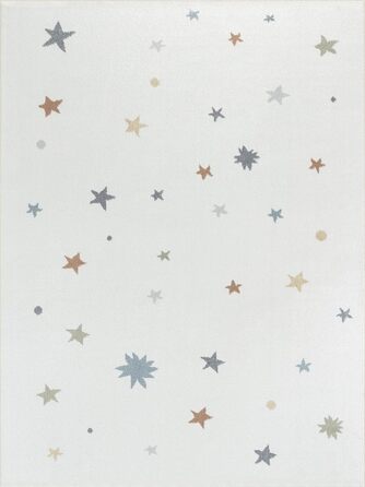 Дитячий килимок Surya Star - мультяшний килимок, дитячий килимок або дитяча кімната, дитячий килимок, ігровий килимок або ігровий килимок - дитячий килимок для хлопчиків і дівчаток, кремовий (80x150см, кремовий)