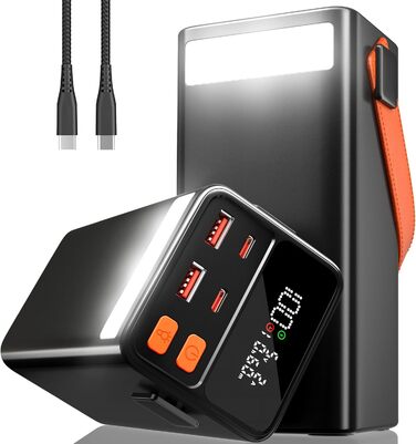 Power Bank 79800mAh Große Tragbares Laptop Powerbank 100W з LED дисплеєм та 4 виходами, для смартфонів, планшетів та ноутбуків