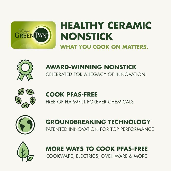 GreenPan Swift сковорода з керамічним антипригарним покриттям, 20.3 см, чорна