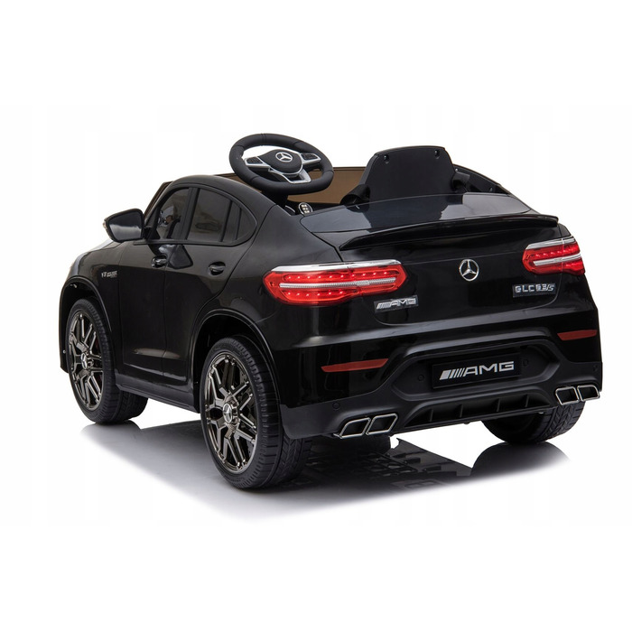 Дитячий електромобіль Mercedes GLC 63S 4x4 з пультом керування, м'якими колесами EVA, шкіряним сидінням та USB