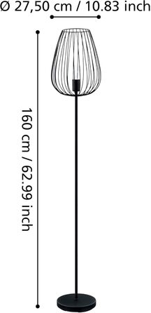 Настільна лампа EGLO Newtown, чорна, 1 лампочка, E27, зі вимикачем (без лампочки)