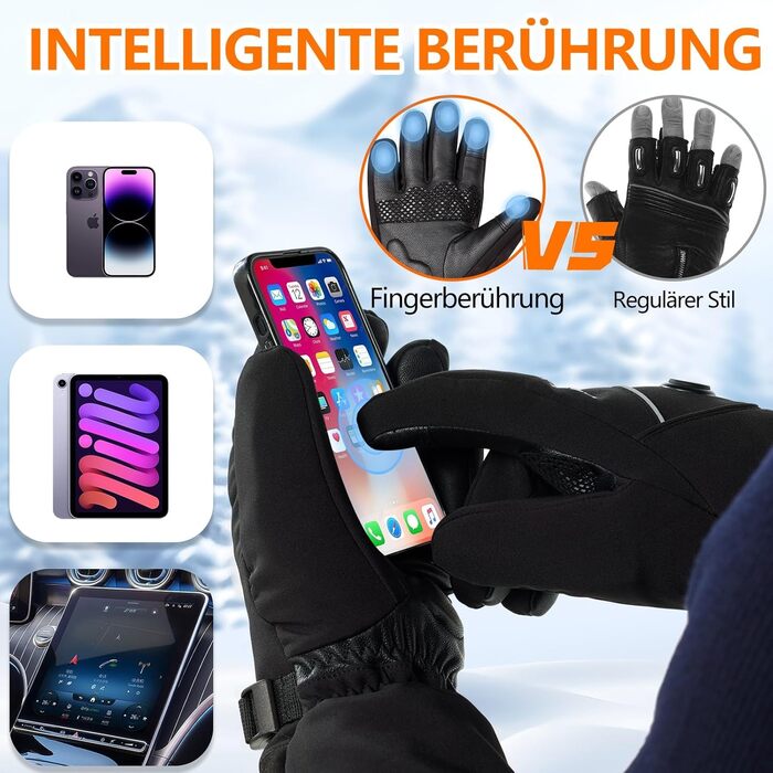 Грілки для рук Mincoo з акумулятором 5V 6000mAh, водонепроникні, 3 режими нагріву, Type-C зарядка (для жінок та чоловіків)