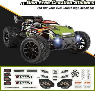 Радіокерований позашляховик Haiboxing Hailstorm 1/18 4WD 36 км/год, електричний RC автомобіль для бездоріжжя, водонепроникний