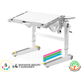 Дитячий стіл Mealux Ergowood L Multicolor W (арт. BD-810 W/MC)