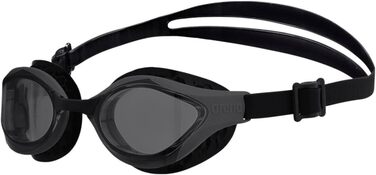 Окуляри для плавання arena Air-сміливі плавальні окуляри, окуляри для плавання унісекс для дорослих з великими лінзами, захист від ультрафіолету, технологія захисту від запотівання, повітряні ущільнення NS сірий