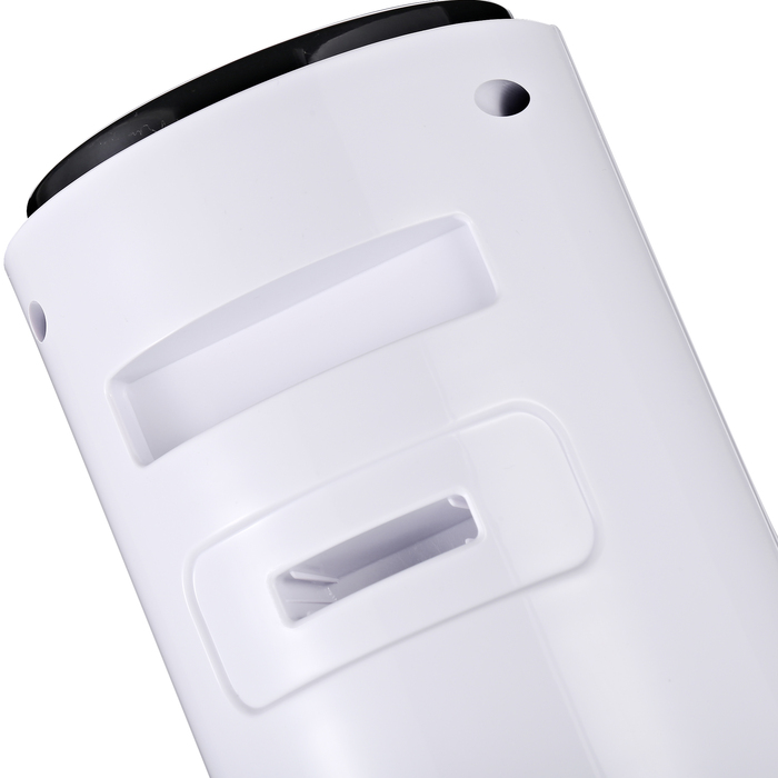 Настільний вентилятор з дистанційним керуванням, кут обертання 70°, висота 96 см, потужність 45 Вт, 3 режими, таймер, колір: білий + чорний