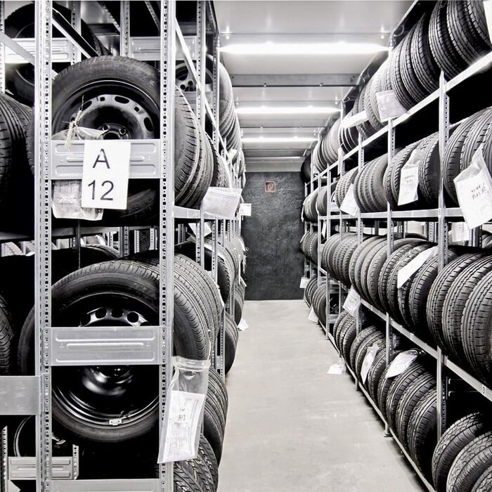 Регулятор для шин PROREGAL | Поличкова стійка | 200x100x40 см | 3 рівня | Макс. навантаження 150 кг | Оцинкована сталь | Стійка для шин у гараж