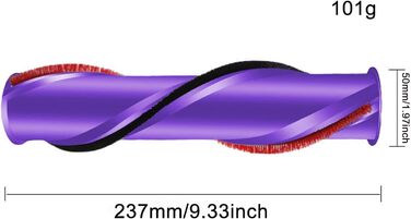 Змінна щітка для килимів HUAYUWA (4-зубчастий привід, d50 мм) для пилососа Dyson V8 Total Clean V8 Animal V7 (для V10 (3-зубчастий привід, d50 мм))