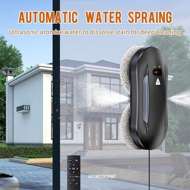 Робот для миття вікон Oamger 5600Pa з подвійним розпиленням, пультом керування та системою розумної навігації | Для внутрішніх та зовнішніх вікон