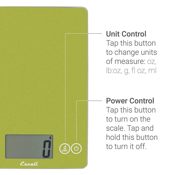 Кухонні ваги Escali 157GS Arti Glass Digital - Кухонні ваги з дисплеєм LDC - Ваги Кухонний офіс - Випічка - Хобі - Трав'яні ваги побутові ваги - 6,8 кг - Storm Grey - 23 x 16.5 x 2 см (соковитий зелений)