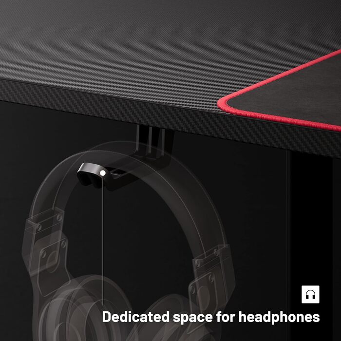 Ігровий стіл Diablo X-Mate 160x75x75 см: карбонова стільниця, підставка для навушників, тримач для напоїв