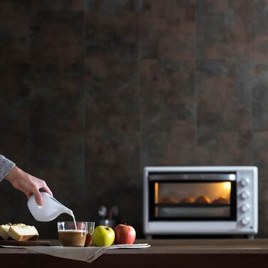 Конвекційна піч Cecotec 46L Bake&Toast 4600 White Gyro: 2000 Вт, 12 функцій, внутрішнє освітлення, регулювання температури до 230°C, подвійне скло, з поворотним шампуром