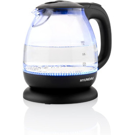 Скляний чайник HYUNDAI VK 101 I Світлодіодне освітлення I Захист від перегріву I 1,0 літра I 1100 Вт