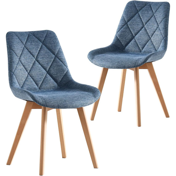 Крісла для їдальні B&D Home Tania (2 шт.), оббивка Merlot, дизайн у стилі Skandi, для кухні, офісу, вітальні