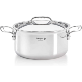 de Buyer Affinity 24cm / 5.4L Stainless Steel Stockpot with Lid (3742.24)