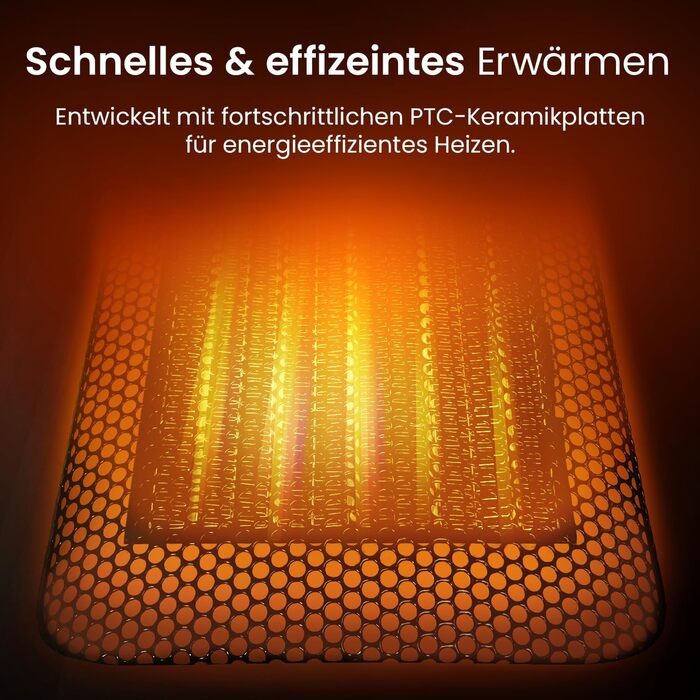 Обігрівач Pro Breeze керамічний з пультом дистанційного керування, 7 режимів нагріву, 2000W, захист від перегріву, таймер 24 год, ECO режим, тиха робота, осциляція 80°